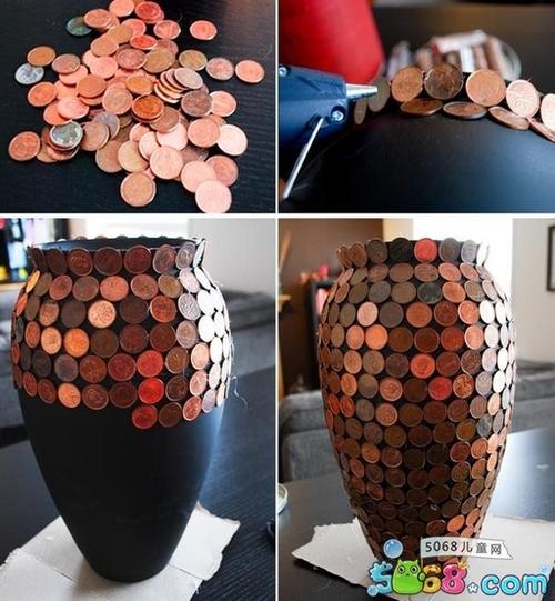 硬币花瓶手工制作教程 教你怎么做特色花瓶