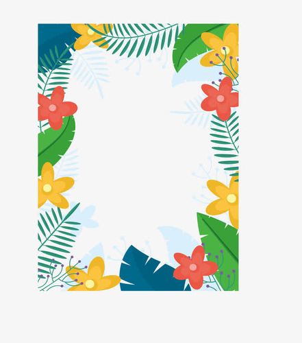 关键词 : 针叶植物,夏日边框,你好夏天,彩色芭蕉叶