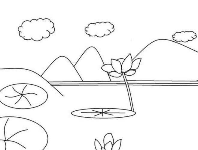 夏天风景简笔画儿童