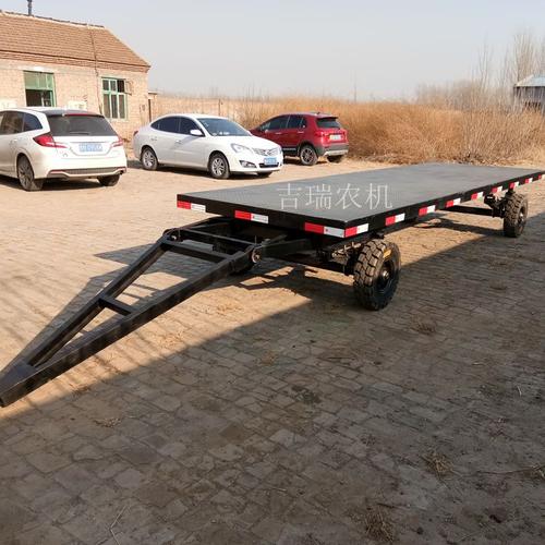 自改房车平板 牵引式超低轮胎房车平板 农用拖拉机后斗 拖车 挂斗
