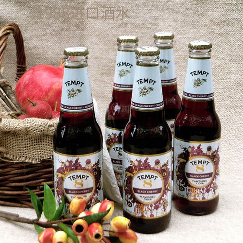 果味进口啤酒 tempt 瓶 6 * 330ml 号车厘子味露酒丹麦原装进口 8