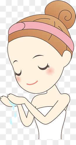 洗脸女孩卡通图片大全