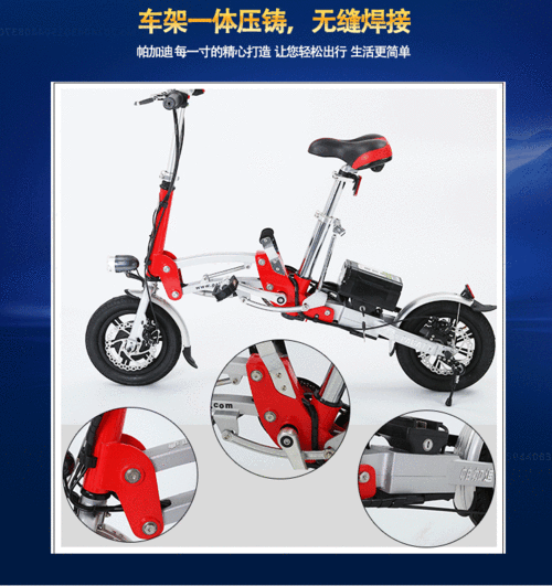 帕加迪正品小型电动车可折叠电动车 自行车 力矩码表豪华最便宜的