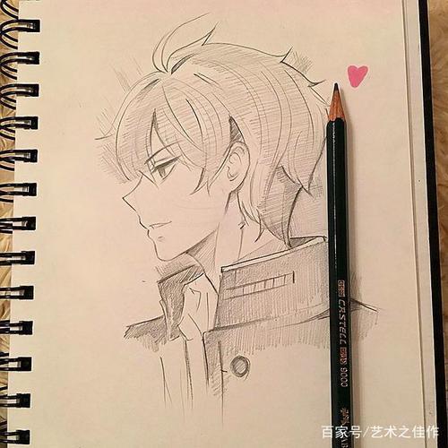 动漫人物线稿,帅气十足的小哥哥