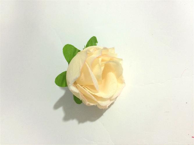 仿真玫瑰花朵3cm头饰发簪绢花朵发夹边夹发饰花环diy饰品材料花朵