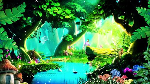 森林秘境led视频梦幻森林背景绿野仙踪