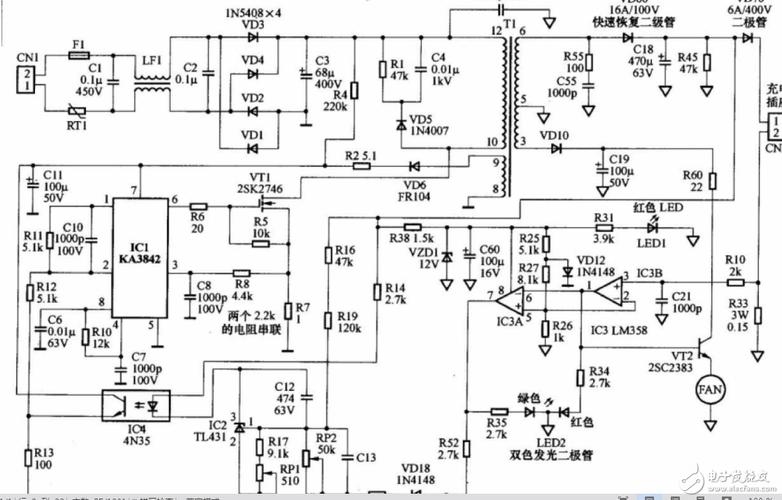 电动车48v充电器原理图与维修(高清版)-电子电路图