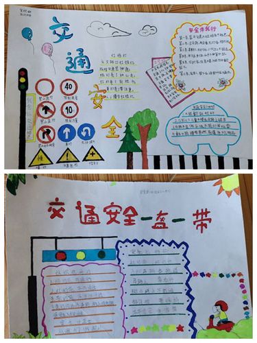 1月11日,各班开展了交通安全手抄报比赛.