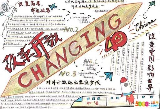 致敬改革开放40周年手抄报内容-四十年的沧海桑田