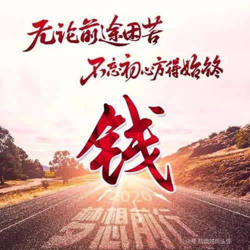 2021"梦想前行"大气姓氏头像,无论前途困苦,不忘初心方得始终