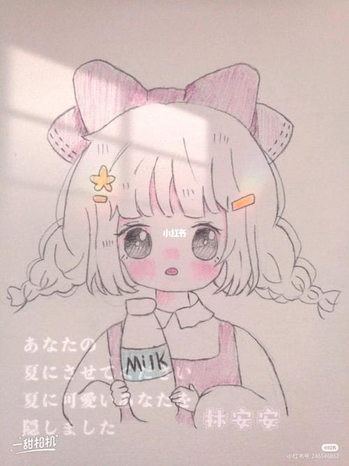 画画#小女孩_绘画_人文_绘画