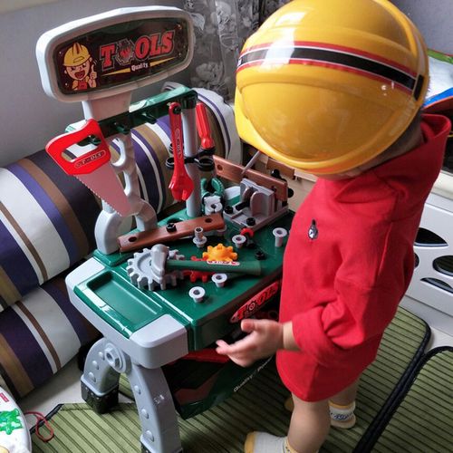 儿童仿真维修工具箱套装玩具男孩修理拆装螺丝刀工具