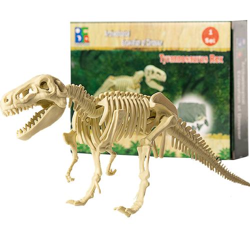 恐龙化石玩具考古挖掘霸王龙骨架模型幼儿园挖宝盲盒儿童手工diy