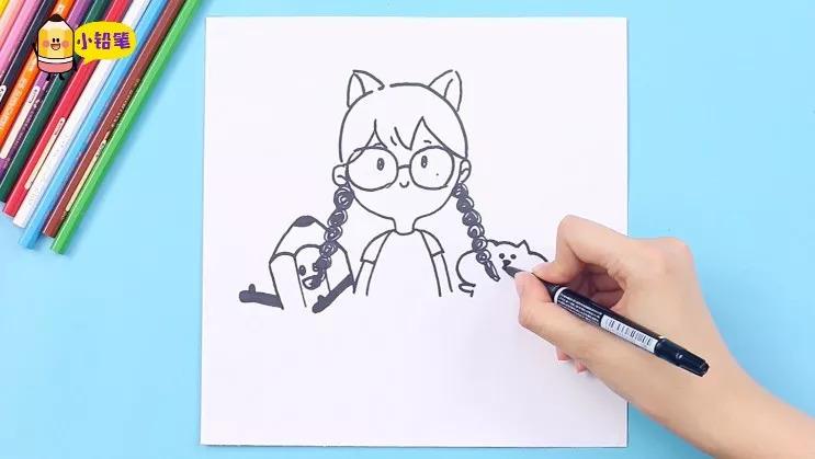 帮小姐姐改造自画像,超q萌,比原版好看100倍!