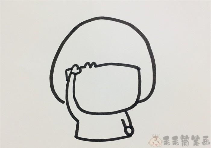 少先队员敬礼简笔画