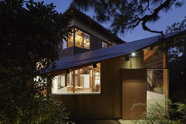 小而美的日本住宅被茂密的植物景观包裹着