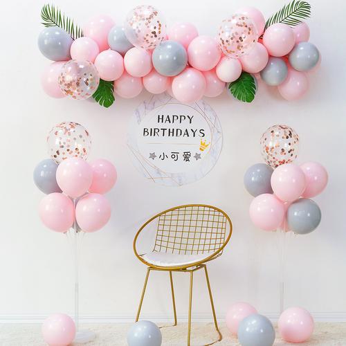 儿童主题宝宝1一周岁生日布置装饰儿童百天百日宴气球场景男孩女2