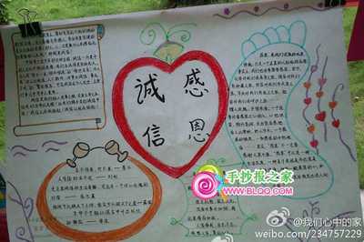 诚信感恩手抄报-专题手抄报范文家-42kb