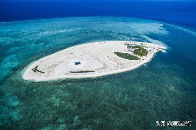 西沙群岛的七连屿实际上有10个小岛,最大的北岛0.4平方公里