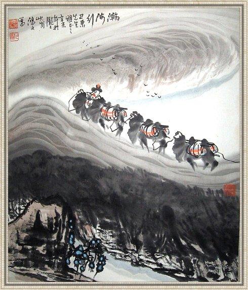 [转载]李鸿文画作《瀚海行》欣赏