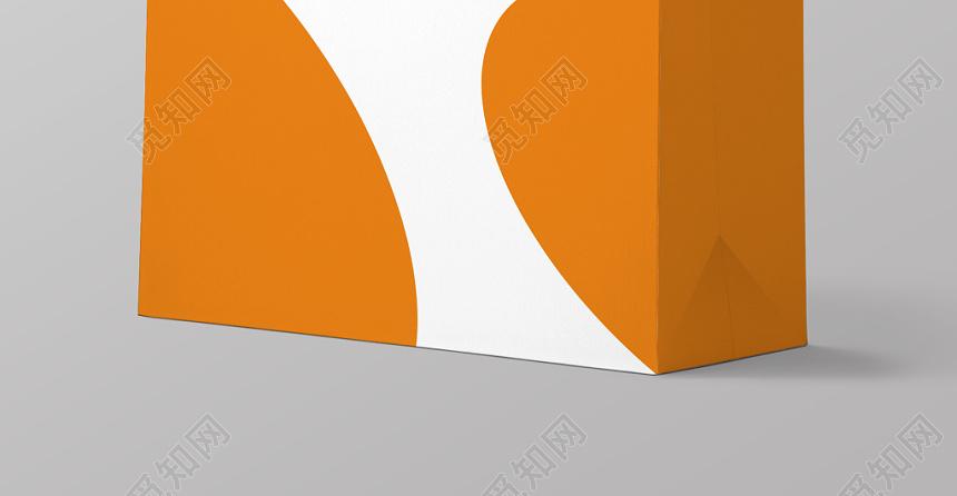 橙色简约大气包装手提袋
