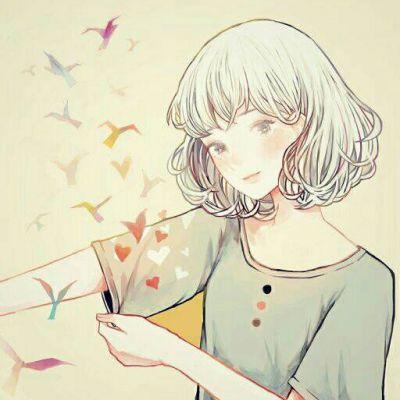 qq头像卡通女生二次元2018最新人生苦短而应及时行乐