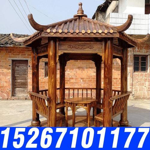 新农村凉亭长廊定做,旅游区木亭子,广场用六角亭