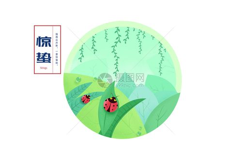 惊蛰清新插画图片素材_免费下载_psd图片格式_vrf高清