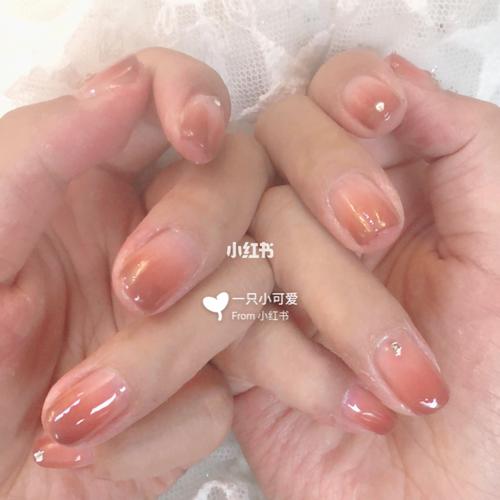 少女心爆棚的豆沙色渐变美甲97_少女心_豆沙色_湖北