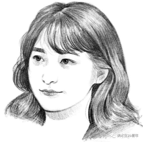 线性素描人物头像,回归形体本质,直击画面痛点!