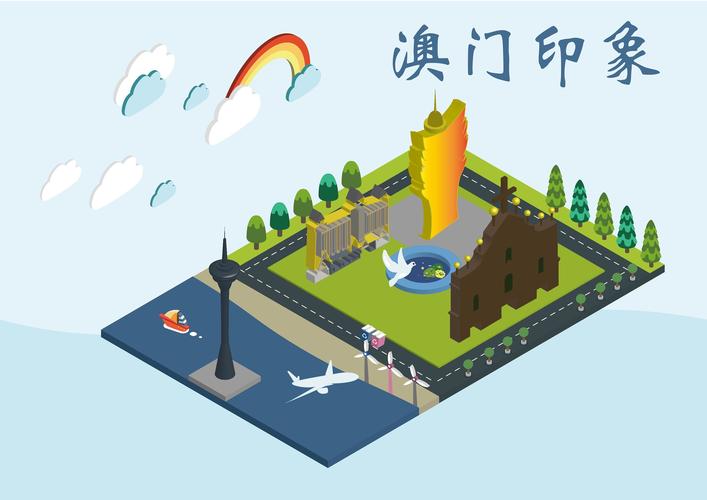 澳门印象(2.5d插画)