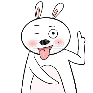 图怪兽原创元素 商业 宣传 表情包 卡通 兔子 白色 可爱 调皮 捣蛋