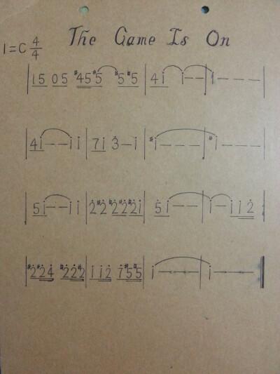 the game is on^ 神探夏洛克插曲简谱 (是自己整理用五线谱翻译过来的