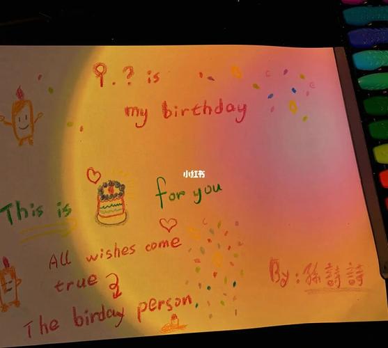 自画|生日投影背景图_生日_投影_蜡笔_花生_兴趣爱好