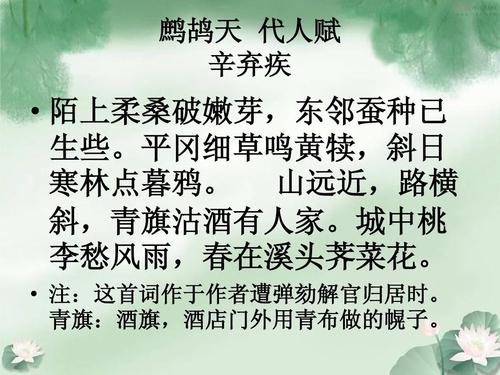 鹧鸪天 代人赋ppt