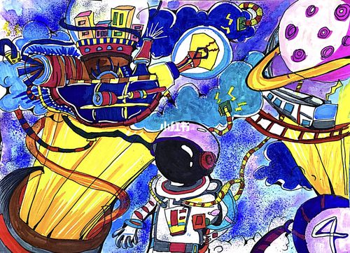 科幻画.宇宙世界_上色_马克笔_科幻画_文化_绘画
