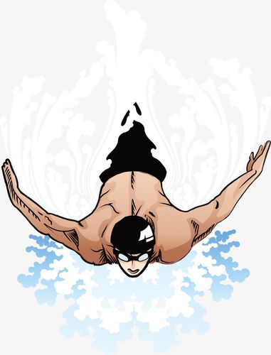 卡通人物 矢量人物 运动员 游泳 游泳健将 运动