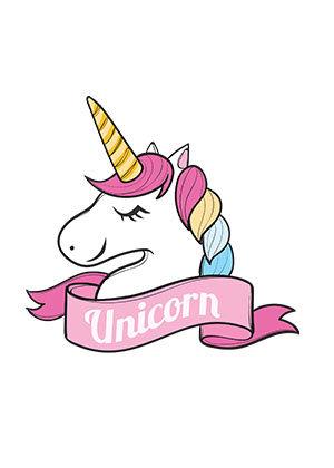 独角兽简笔画可爱卡通