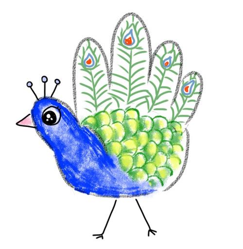 手形想象画:《小手变变变》