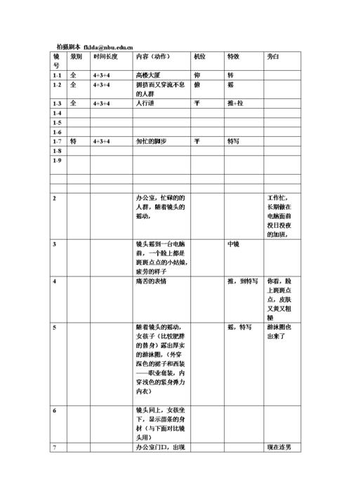 拍摄剧本格式模板备课讲稿.doc 2页