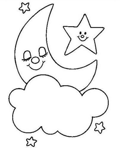 图画月亮星星简笔画图片儿童画星星月亮图片怎样画星星简笔画图片