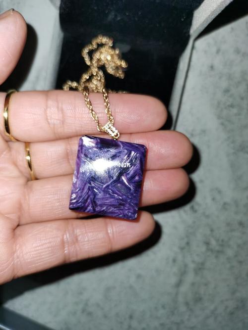 紫龙晶无事牌半玉化_玉化_蓝龙小区攻略_配饰_配饰分享_时尚_配饰