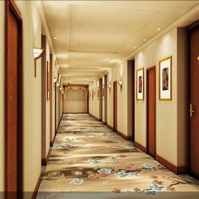 经典中国风1400克尼龙满铺酒店走道地毯 阻燃可定制印花通道地毯