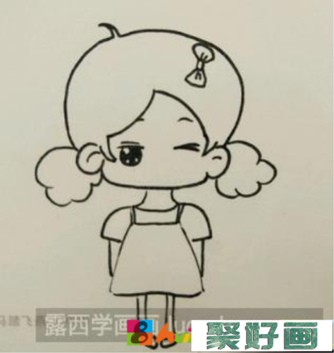 人物儿童画:教你画可爱的小女孩