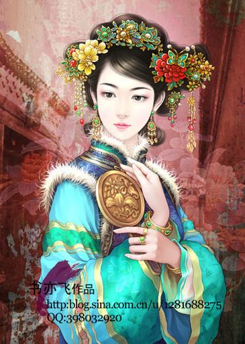 手绘旗装美女 [ 35 ]