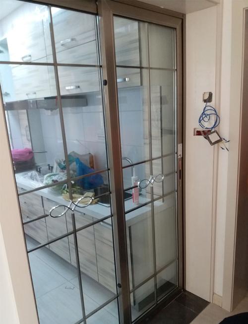 阳台客厅厨房隔断推拉移门钛镁铝合金双层中空钢化玻璃滑动移门