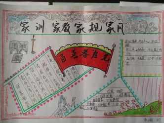 红色题材家风家训手抄报 家风家训手抄报
