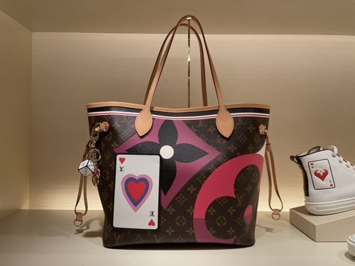 lv最q萌扑克牌包开箱!neverfull内袋巨可爱