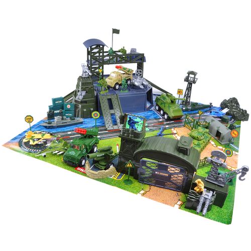 军事战争场景模型儿童玩具套装兵人坦克飞机军舰其他模型玩具