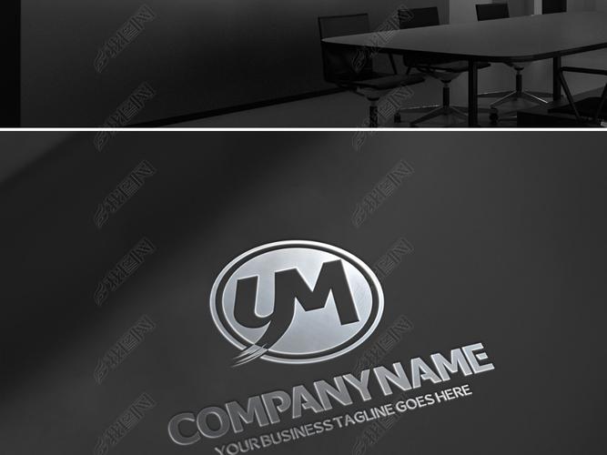 原创英文ym字母logo标志设计欣赏ai模板版权可商用